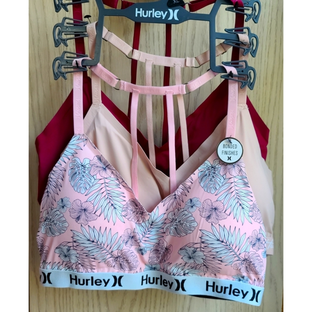 🔴SOLD🔴Hurley Strappy Sports Bra Multipack 3Pc NWT Med Large X Large